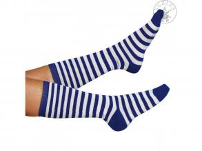 Kék-fehér csíkos zokni
