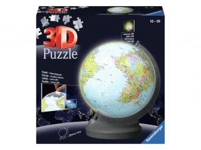 Föld 3D puzzle, világít a sötétben, 540 darabos