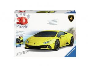 Lamborghini Huracan Evo Giallo 3D puzzle, 108 darabos