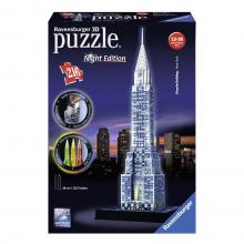 Chrysler Building épület éjjel - 3D kirakó, Ravensburger