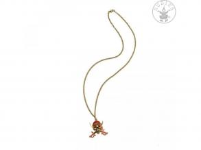 Halálfejes nyaklánc 35 cm-es arany színben