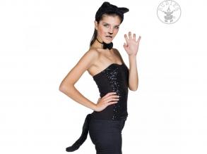 Macska szett női jelmez fekete színben