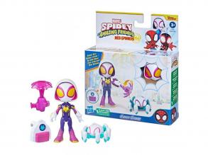 Pókember: Póki és csodálatos barátai - Ghost Spider 10cm-es akciófigura kiegészítőkkel - Hasbro