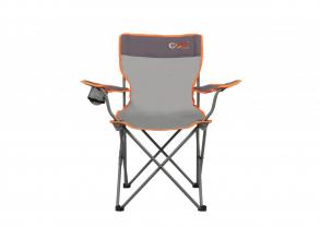 Oscar összecsukható kemping szék - 51x41x90,5 cm - szürke/narancs