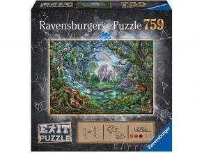 Ravensburger: Unikornis erdő 759 db-os Exit puzzle
