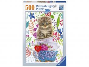 Puzzle 500 db - Cicák táskában - Ravensburger