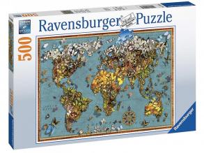 Puzzle 500 db - A világ pillangói