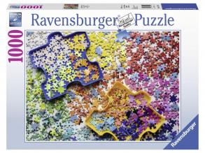 Puzzle 1000 db - Színes darabkák