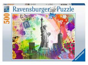 Puzzle 500 db - Képeslap New York