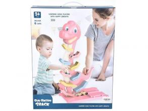 Dinoszaurusz torony autókkal játékszett