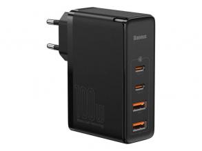 Baseus CCGAN2P-L01 GaN2 Pro 100W 2xUSB/2xUSB C fekete töltő