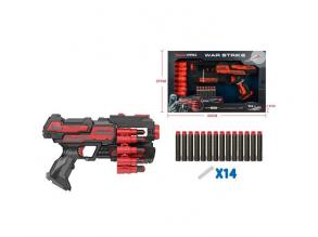 War Strike fekete-piros szivacslövő fegyver tölténnyel