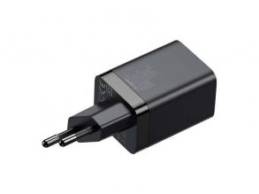 Baseus CCSUPP-E01 Super Si Pro 30W USB/USB C fekete gyorstöltő