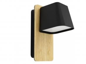 EGLO , 390009 , RUSCIO , fali lámpa , E27 , 1X40W , IP20 , fekete, fehér