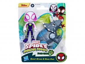 Spidey és csodálatos barátai: Rhino dínó és Ghost Spider Akciófigura szett - Hasbro