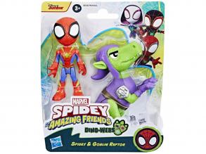Spidey és csodálatos barátai: Póki és Goblin Dino-Háló Akciófigura Szett - Hasbro