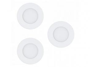 LED panel , süllyesztett , 3 x 2.8W , CCT , dimmelhető , 8.5 cm , kerek , fehér , IP44 , EGLO Connect.Z , Zigbee , FUEVA-Z , 900