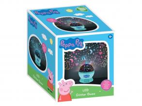 Peppa malac csillámló LED-es fénygömb lámpa