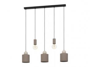 LED lámpa , függeszték , mennyezeti , 5xE27 foglalat , mokka , EGLO , GAZZOLA , 900346