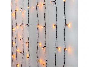 LED fényfüggöny , fényfüzér , kültéri , 80 db LED , 1,3x1,3 m , meleg fehér , EGLO