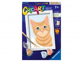Ravensburger Creart festés számok alapján: vörös macska
