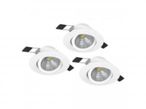 EGLO , 900745 , SALICETO , süllyesztett lámpa , 2700 K , LED , 3X6W , Yes , IP20