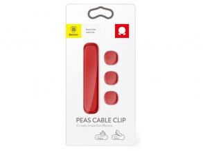 Baseus Clip Peas piros kábelrendező