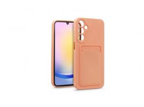 Haffner HF259258 Samsung Galaxy A25 5G rózsaszín szilikon hátlap kártyatartóval