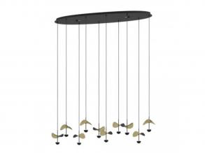 EGLO , 390342 , DRACERA , függesztett lámpa , 3000 K , LED , 10X2,3W , Yes , IP20 , fekete, arany