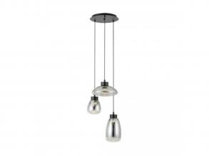 EGLO , 390299 , SARNARRA , függesztett lámpa , 2700 K , LED , 3X5,4W , Yes , IP20 , áttetsző fekete, átlátszó