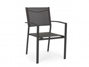 Hilde rakásolható kerti szék - 57x60x88 cm, antracit