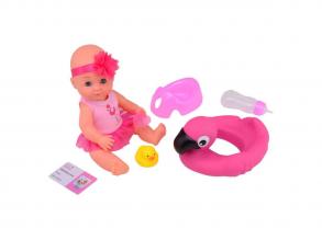 Baby Rose Ivó és pisilő baba, 30cm, kiegészítőkkel