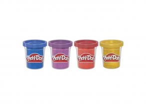 Play-Doh fémes fényes gyurma - 4 gyurma