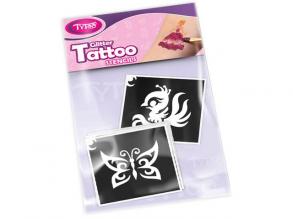 Lányos csillámtetoválás sablon szett 5db-os