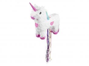 Születésnapi pinata, rózsaszín-fehér egyszarvú