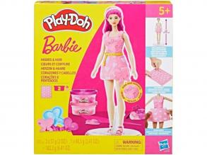 Play-Doh: Barbie szívek és hajkorona gyurma szett babával - Hasbro