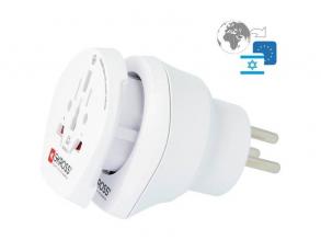 Skross csatlakozó átalakító EU és Izraelbe utazóknak