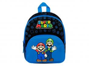 Hátizsák elülső zsebbel Super Mario kék