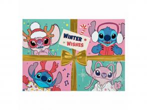 Angel és Stitch adventi naptár, 42 x 29 x 3 cm