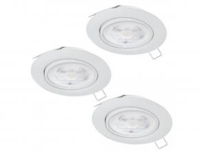 EGLO , 901756 , FAVAZZINA , süllyesztett lámpa , 2700 K , GU10 , 3X4W , IP20