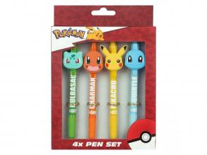 Pokémon golyóstoll készlet, 4 darabos