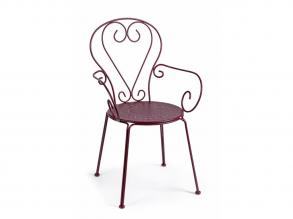 Etienne kerti szék karfával - 49 x 49 x 89 cm - bordeaux