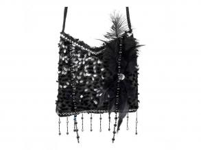 Flapper rojtos csillogó válltáska 19x19cm