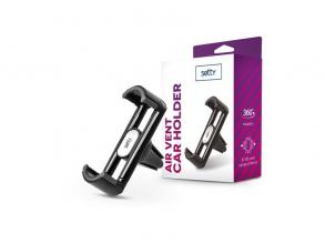 Setty TF-0055 univerzális szellőzőrácsba illeszthető fekete autós telefon tartó