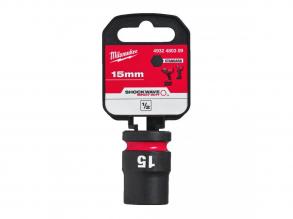 Milwaukee 1/2' Dugókulcsbetét hatlapú, gépi, rövid 15 mm - 1 db