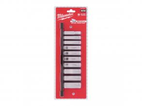 Milwaukee 3/8' Dugókulcsok hosszú, Metrikus, tartósínen 10 db