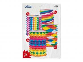 Papír lámpások 16 cm, 12 darab