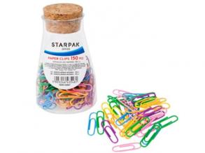 Színes gemkapocs szett üvegben 28mm 150db