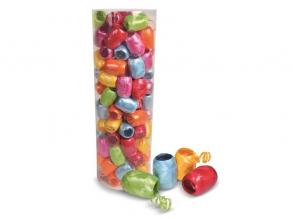 PRASENT AMERICA élénk színekben díszkötöző szalag 20mx5mm, tojás alakú, polipropilén, vegyes színekben