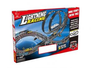 Prémium elektromos versenypálya szett 360°-os dupla hurokkal